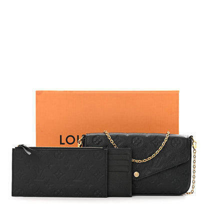 Louis Vuitton Empreinte Pochette Felicie Chain Wallet Black 15 of 15