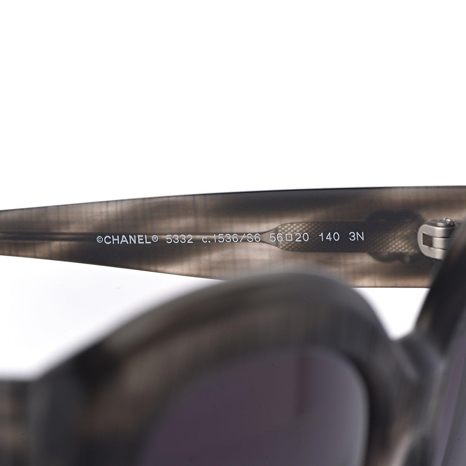 Chanel Tweed Effect CC Polarized Butterfly Signature Sunglasses 5332 Grey 5 of 9