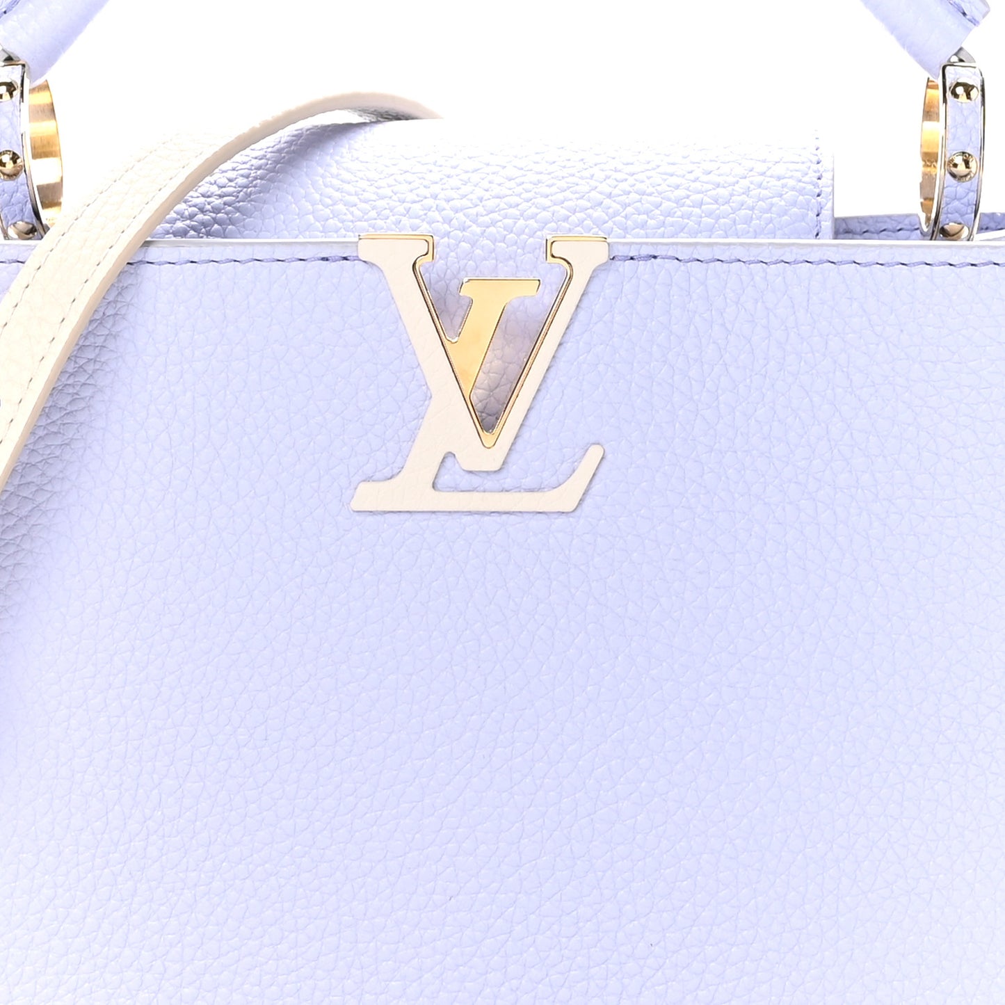 Taurillon Braided Chain Capucines BB Iris Creme