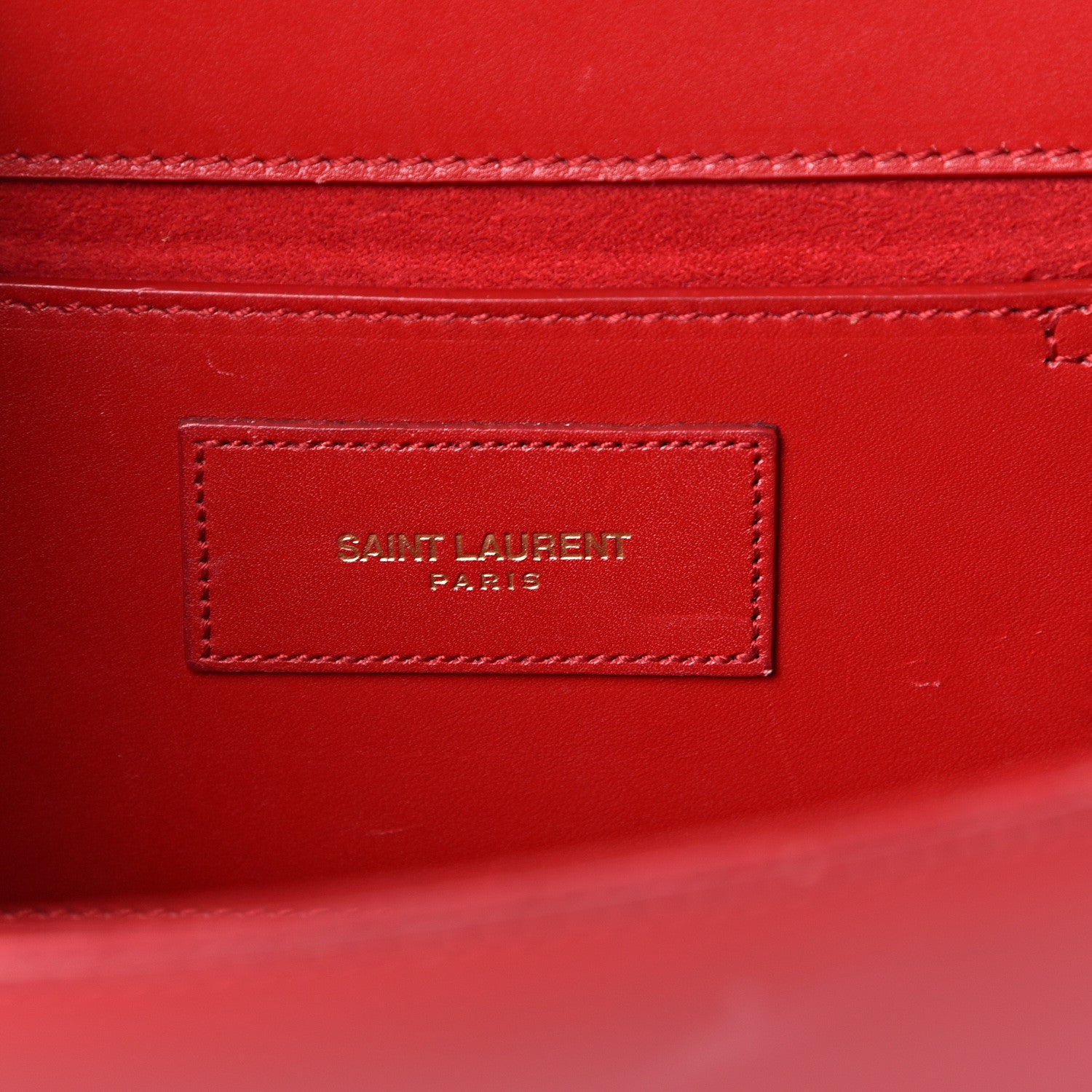 Saint Laurent Smooth Calfskin Medium Classic Monogram Kate Tassel Satchel Lipstick Red 5 of 19