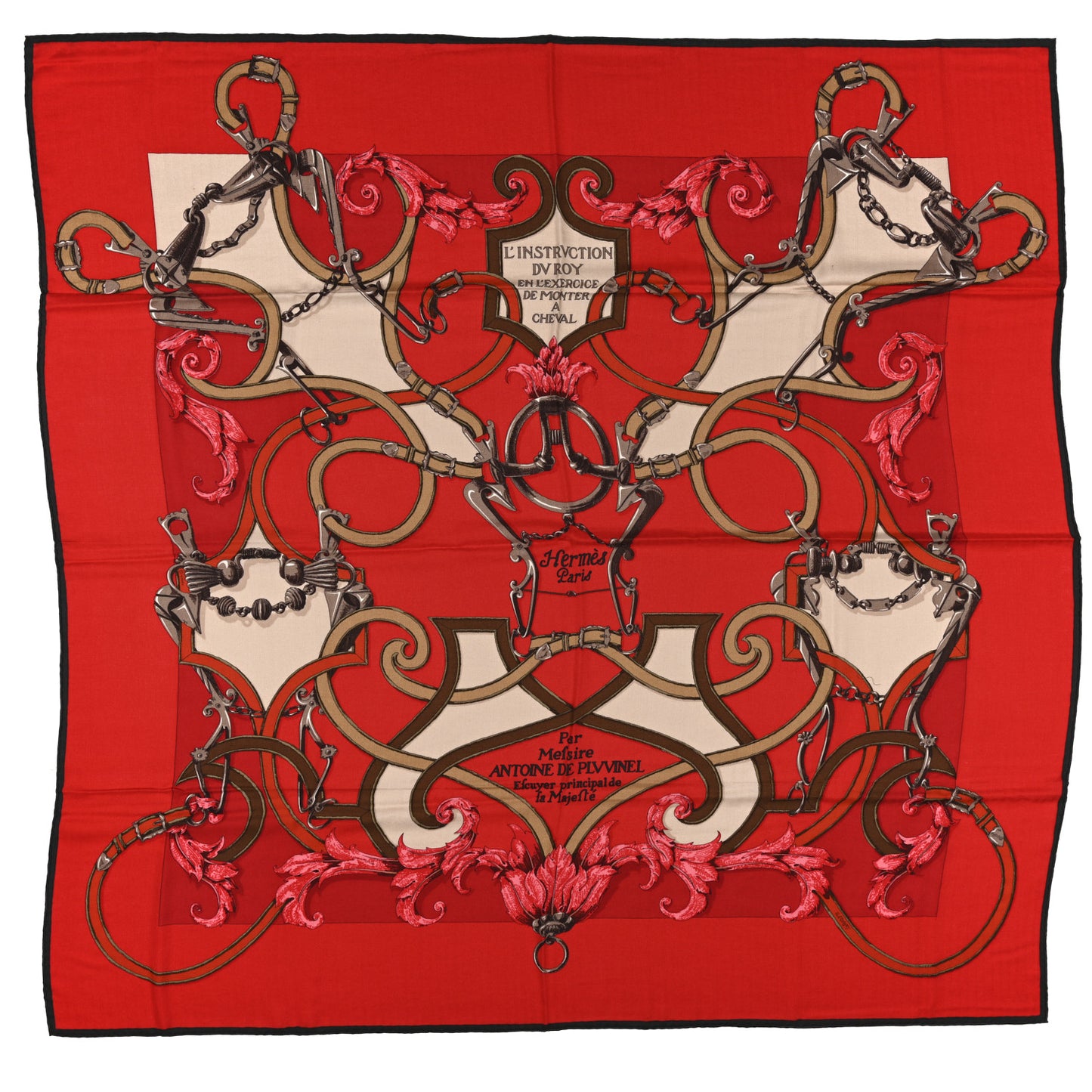 Cashmere Silk L Instruction Du Roy Shawl 140 Rouge Taupe Vermillon