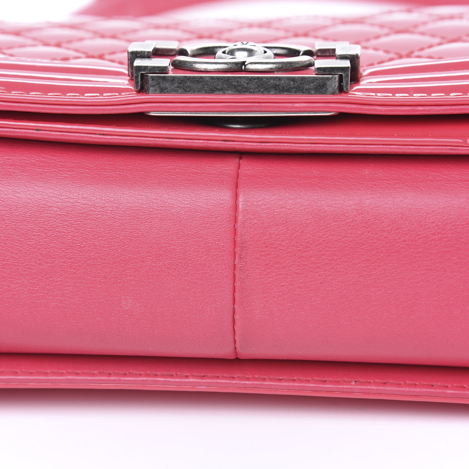 Chanel Patent Calfskin Enamel Quilted Medium Boy Flap Pink 9 of 17