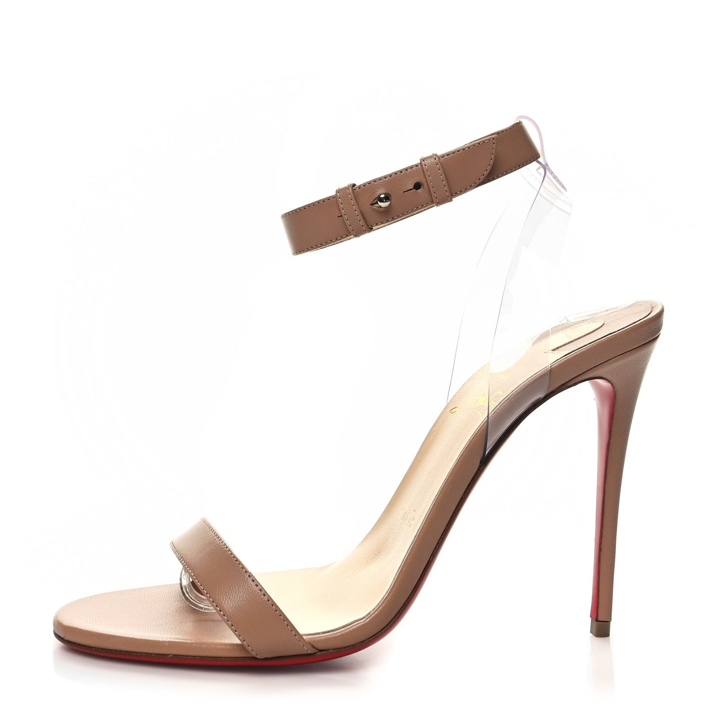 Nappa Shiny PVC Jonatina 100 Sandals 38.5 Nude