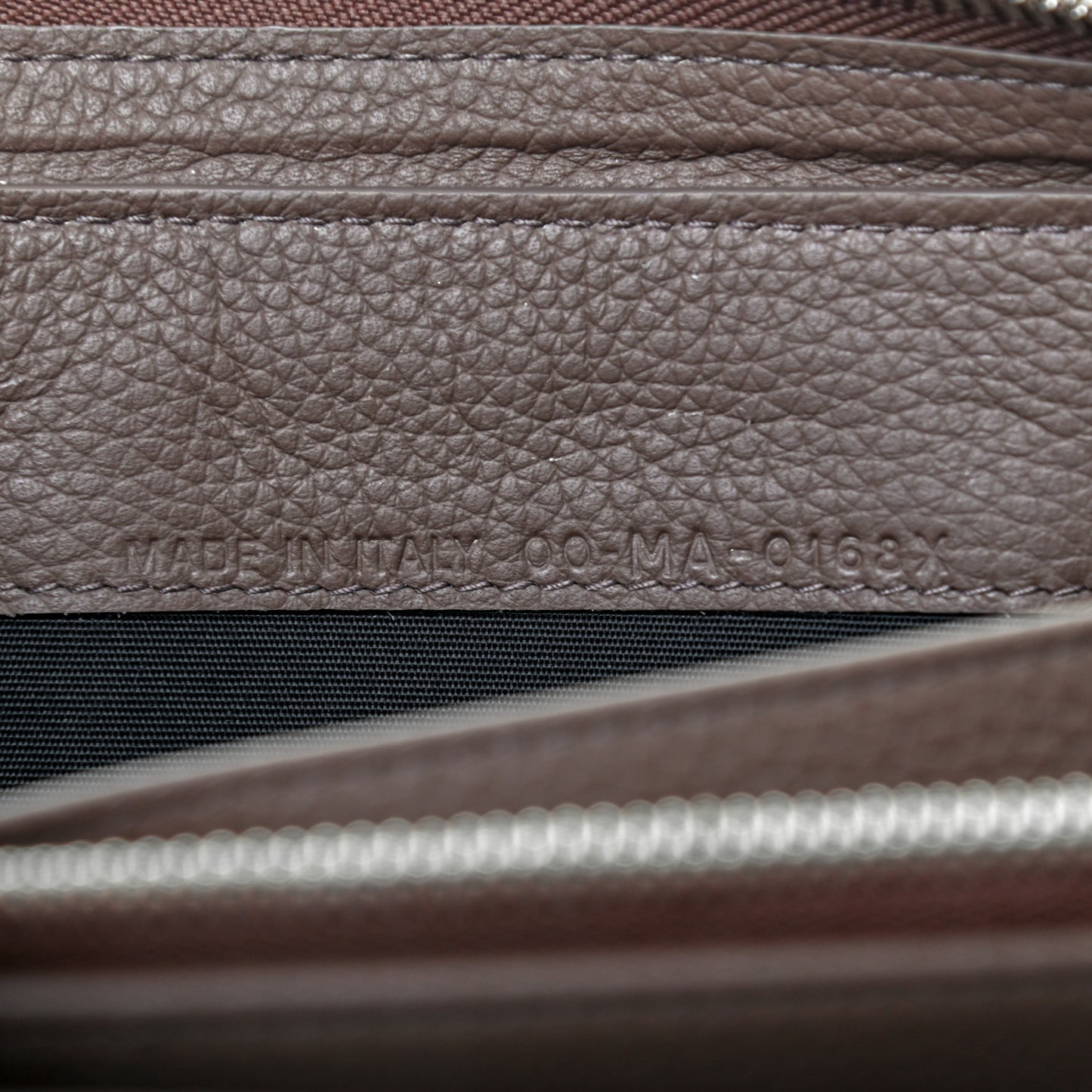 Oblique Zip Around Travel Wallet Brown Navy