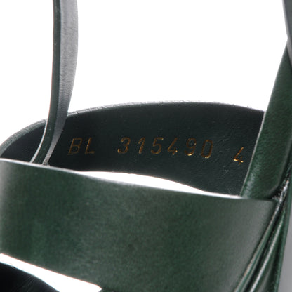 Saint Laurent Calfskin Tribute 75 Platform Sandals Dark Leaf 40 7 of 7