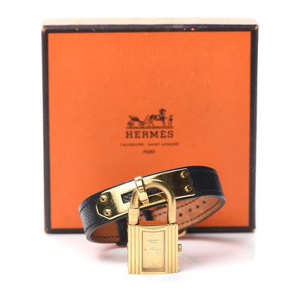 Hermes Stainless Steel Courchevel 20mm Kelly Cadena Quartz Watch Noir 6 of 6