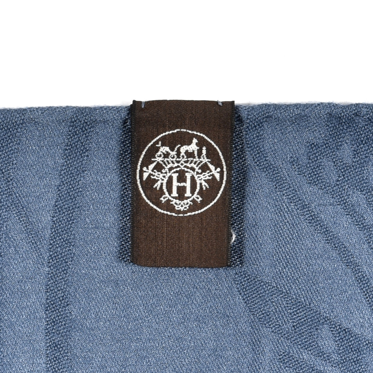 Cashmere Silk New Libris Stole Bleu Denim