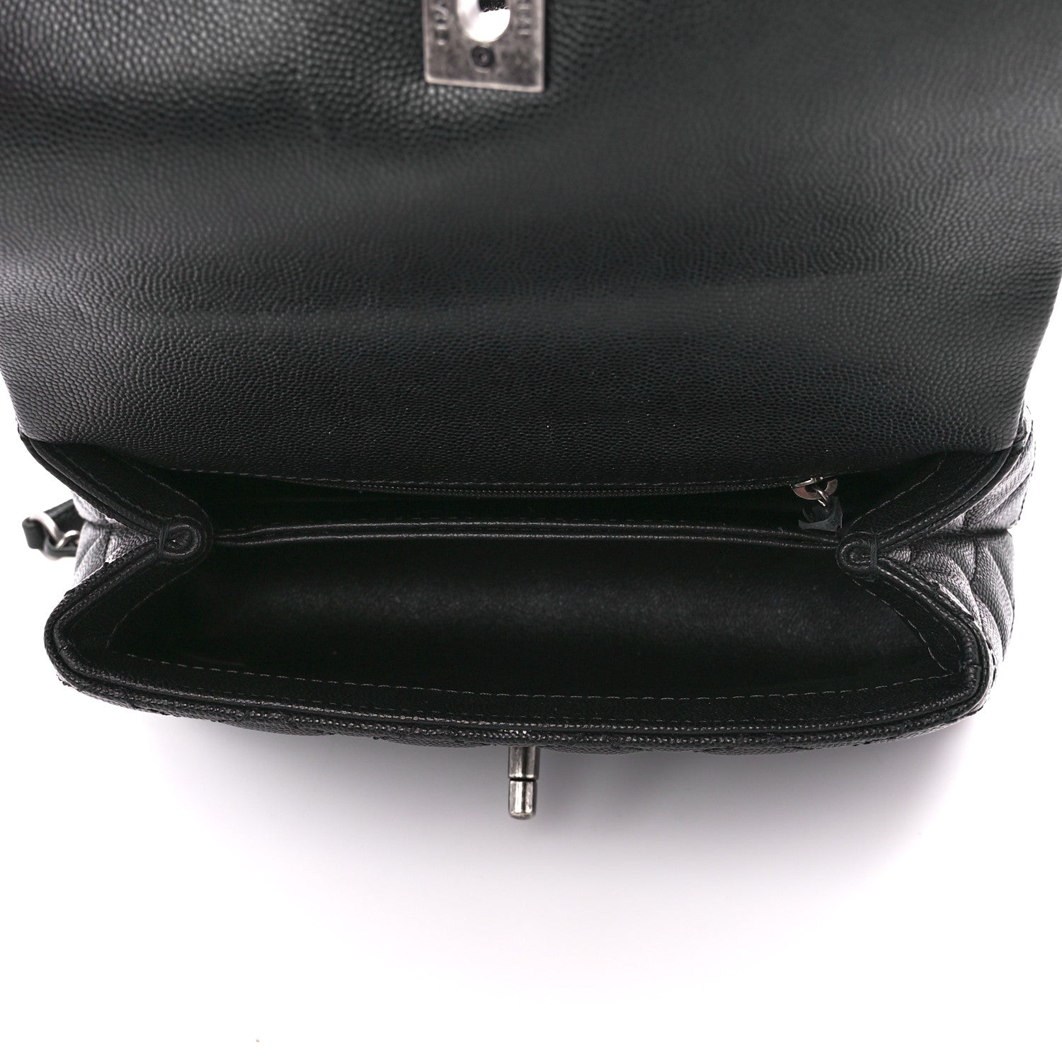 Chanel Caviar Lizard Embossed Quilted Mini Coco Handle Flap Black 5 of 12