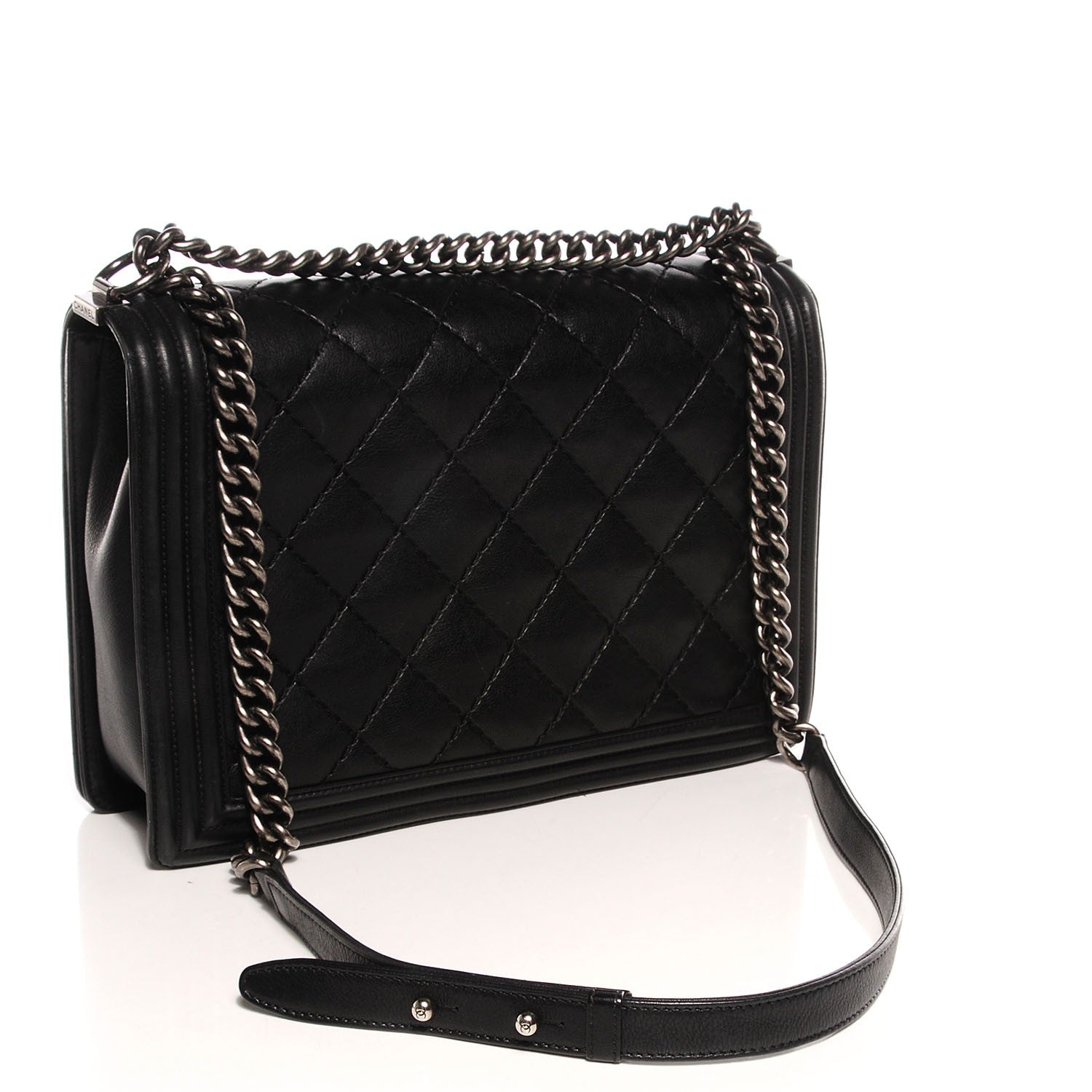 Chanel Calfskin Quilted Large Boy Flap Black 3 of 8