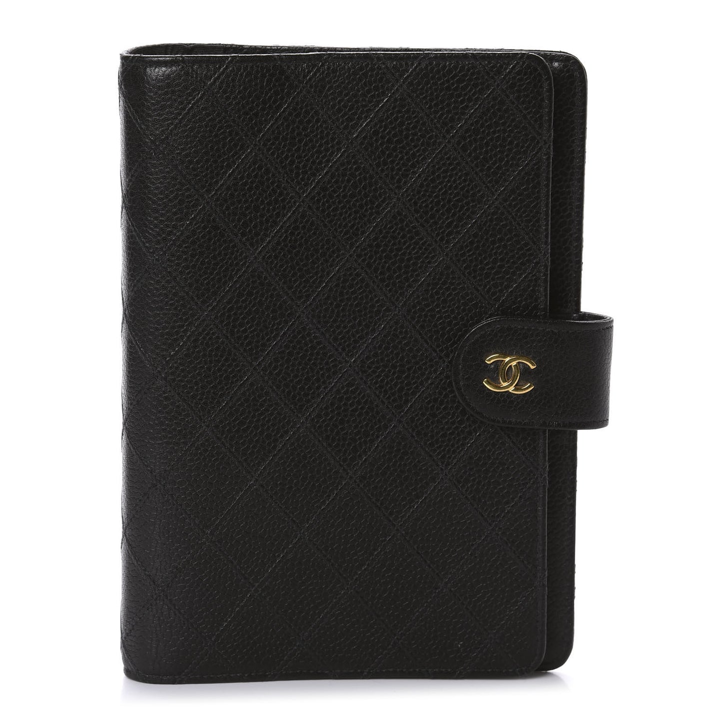 Caviar Stitched Agenda Cover Black