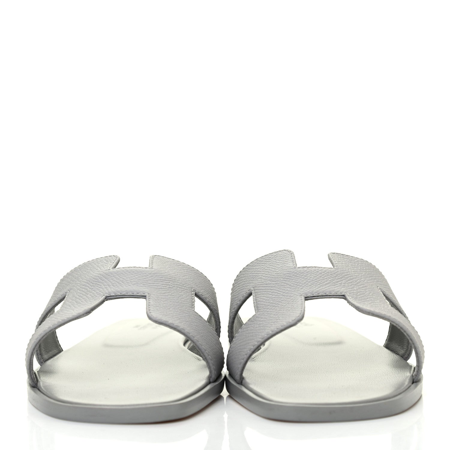 Hermes Epsom Oran Sandals 38 Bleu Glacier 2 of 10