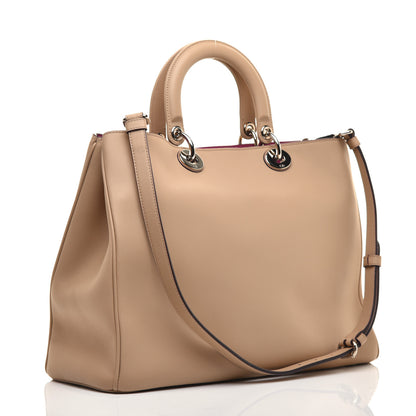 Christian Dior Smooth Calfskin Large Diorissimo Tote Beige Fuchsia 3 of 8