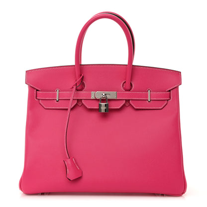 Hermes Epsom Candy Birkin 35 Rose Tyrien Rubis 1 of 14