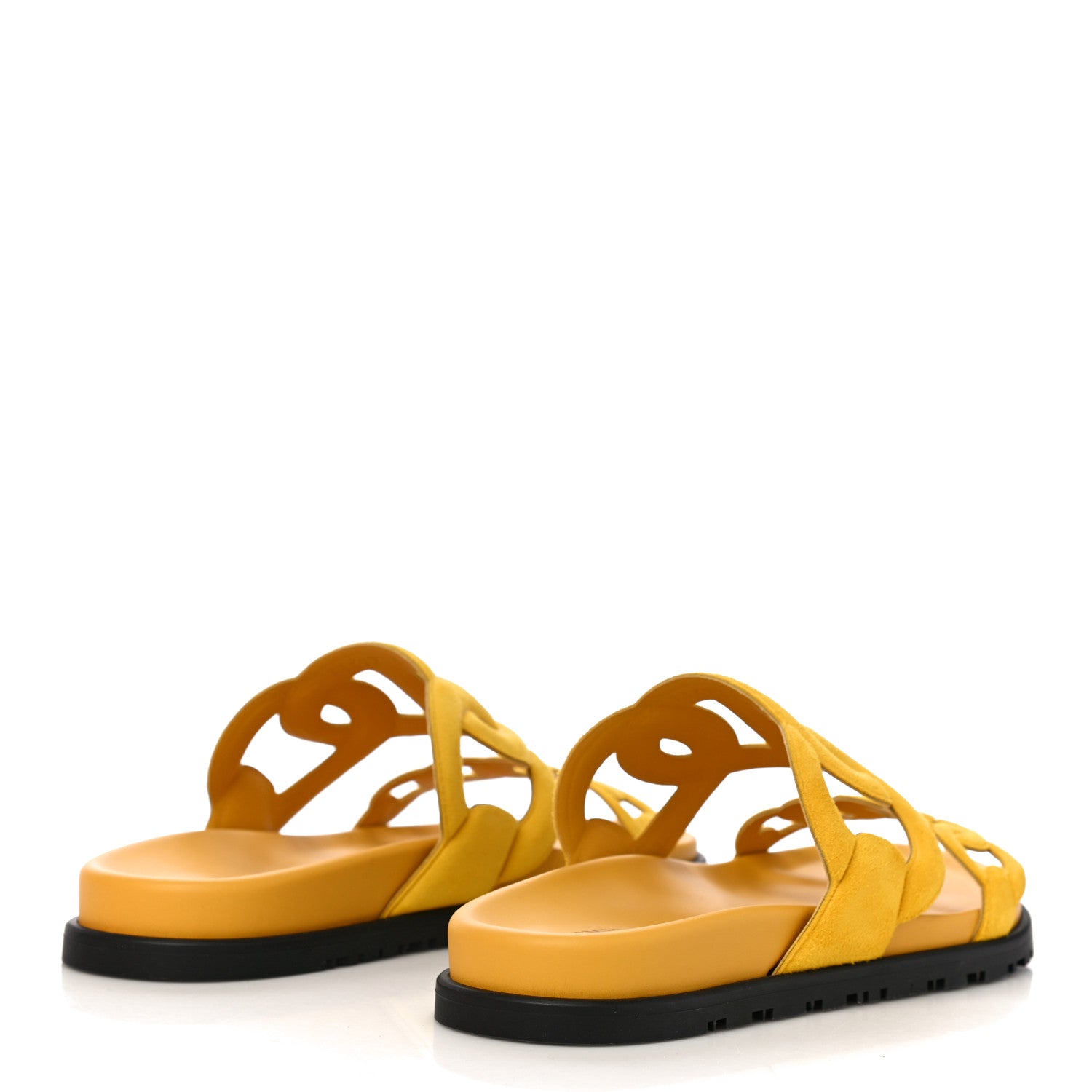 Hermes Suede Goatskin Extra Sandals 38 Jaune Sable 3 of 10