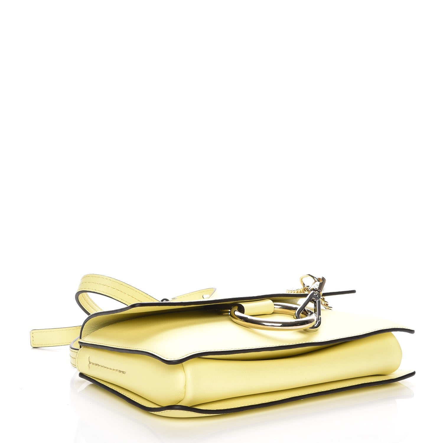 Chloe Suede Calfskin Small Faye Shoulder Bag Lemonade 4 of 7