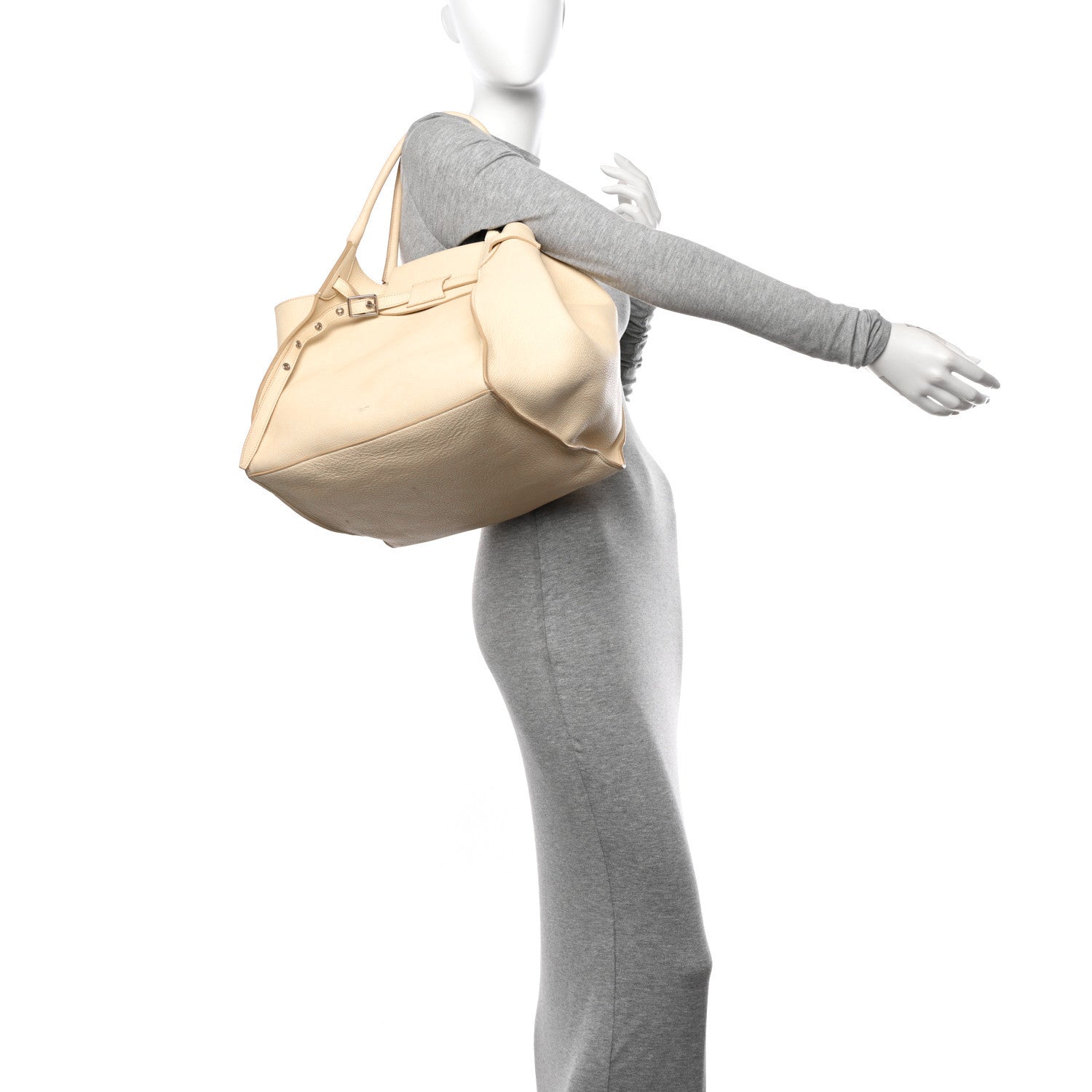 Celine Supple Grained Calfskin Medium Big Bag Vanilla 2 of 11