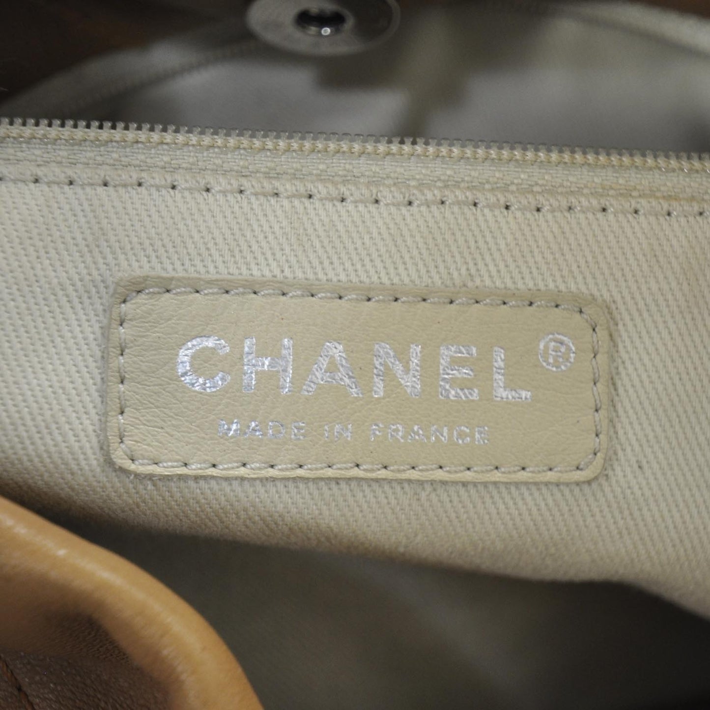 Lambskin Quilted Shoulder Bag Camel