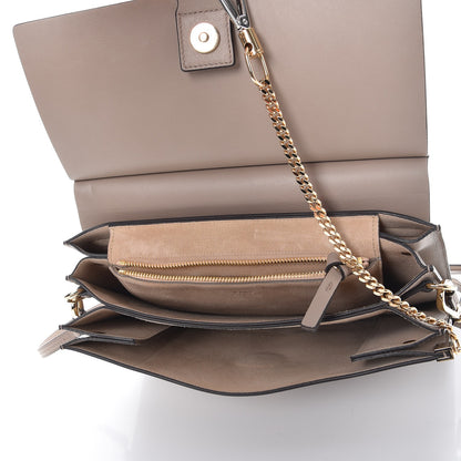 Chloe Calfskin Suede Medium Faye Shoulder Bag Motty Grey 5 of 7