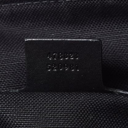 Gucci Soft GG Supreme Monogram Appia Calfskin Web Large Carry On Duffle Bag Black Grey 7 of 7