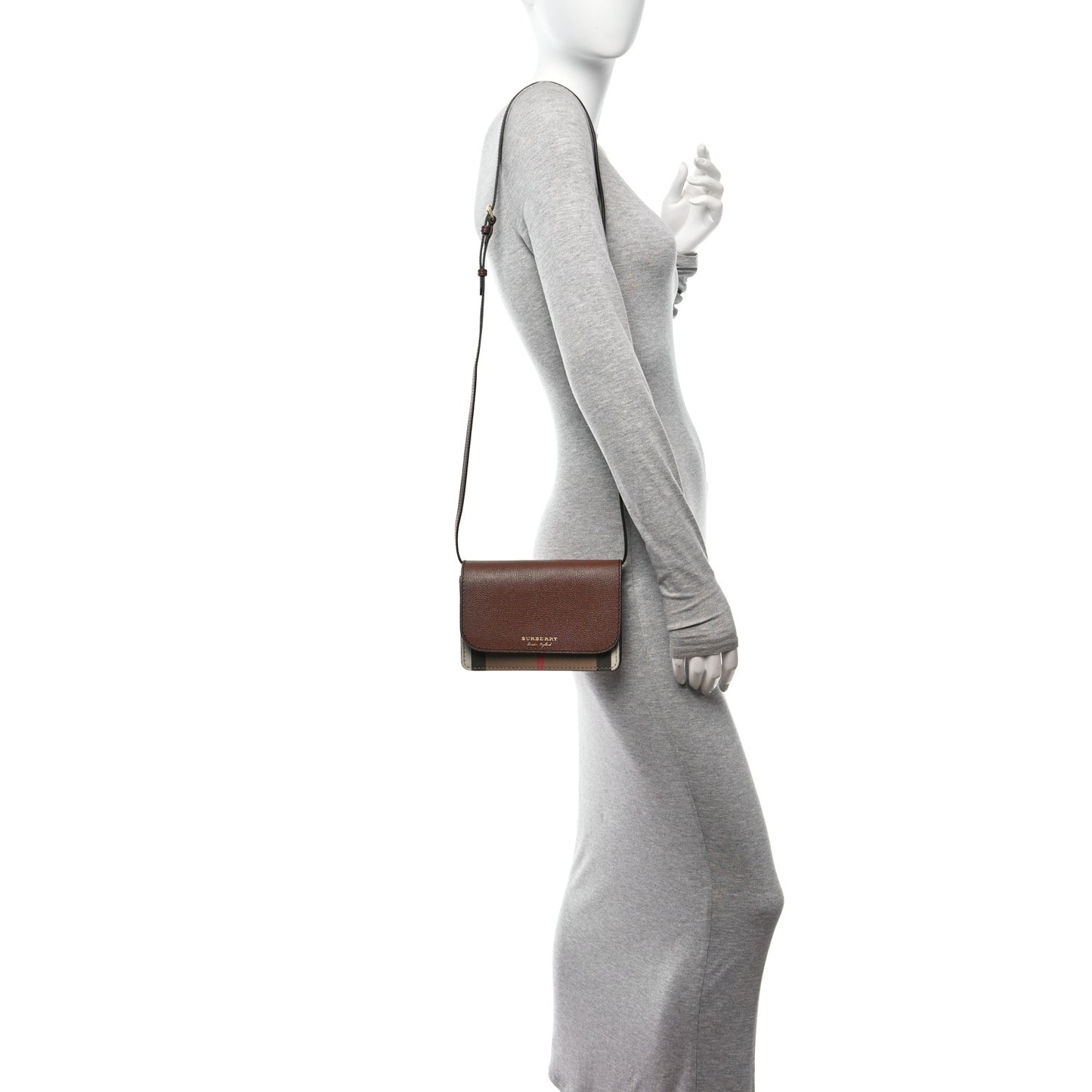 Derby Calfskin House Check Mini Hampshire Crossbody Tan