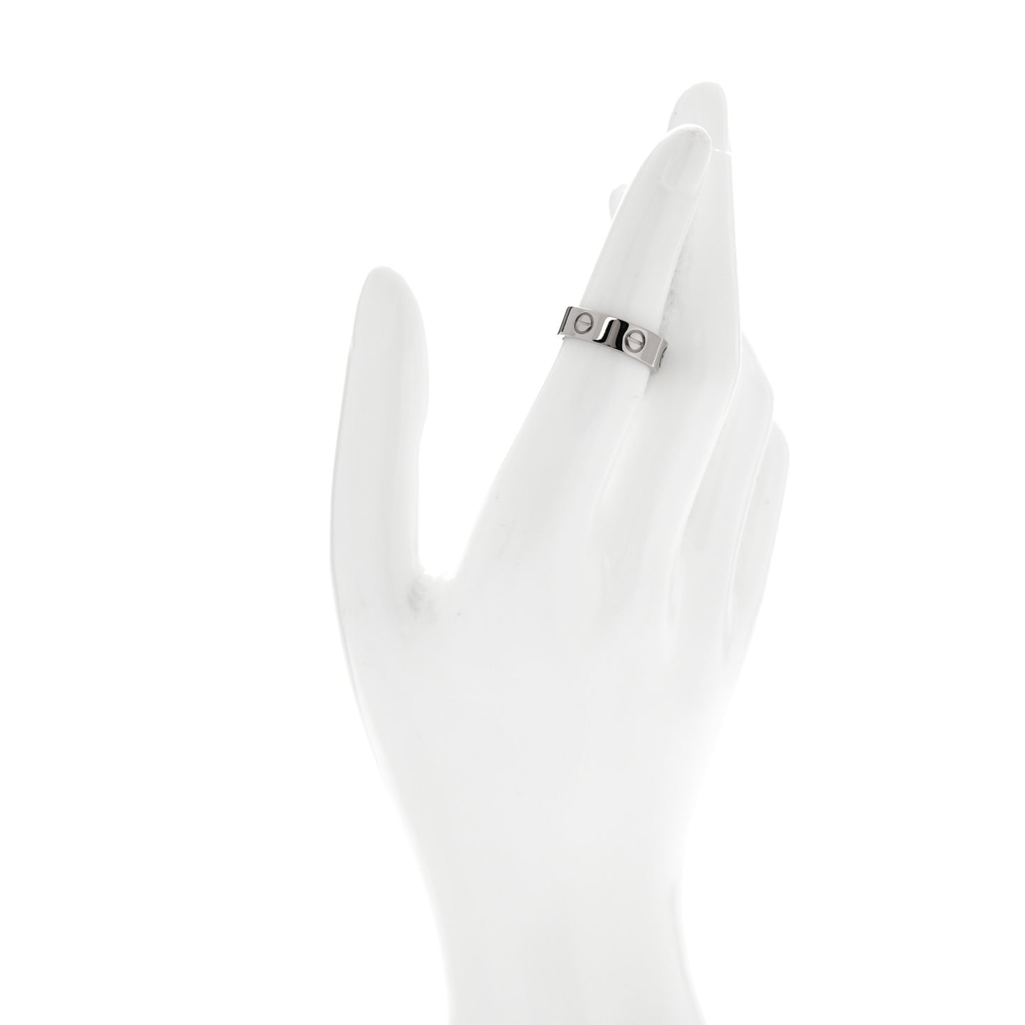 18K White Gold 5.5mm LOVE Ring 51 5.75