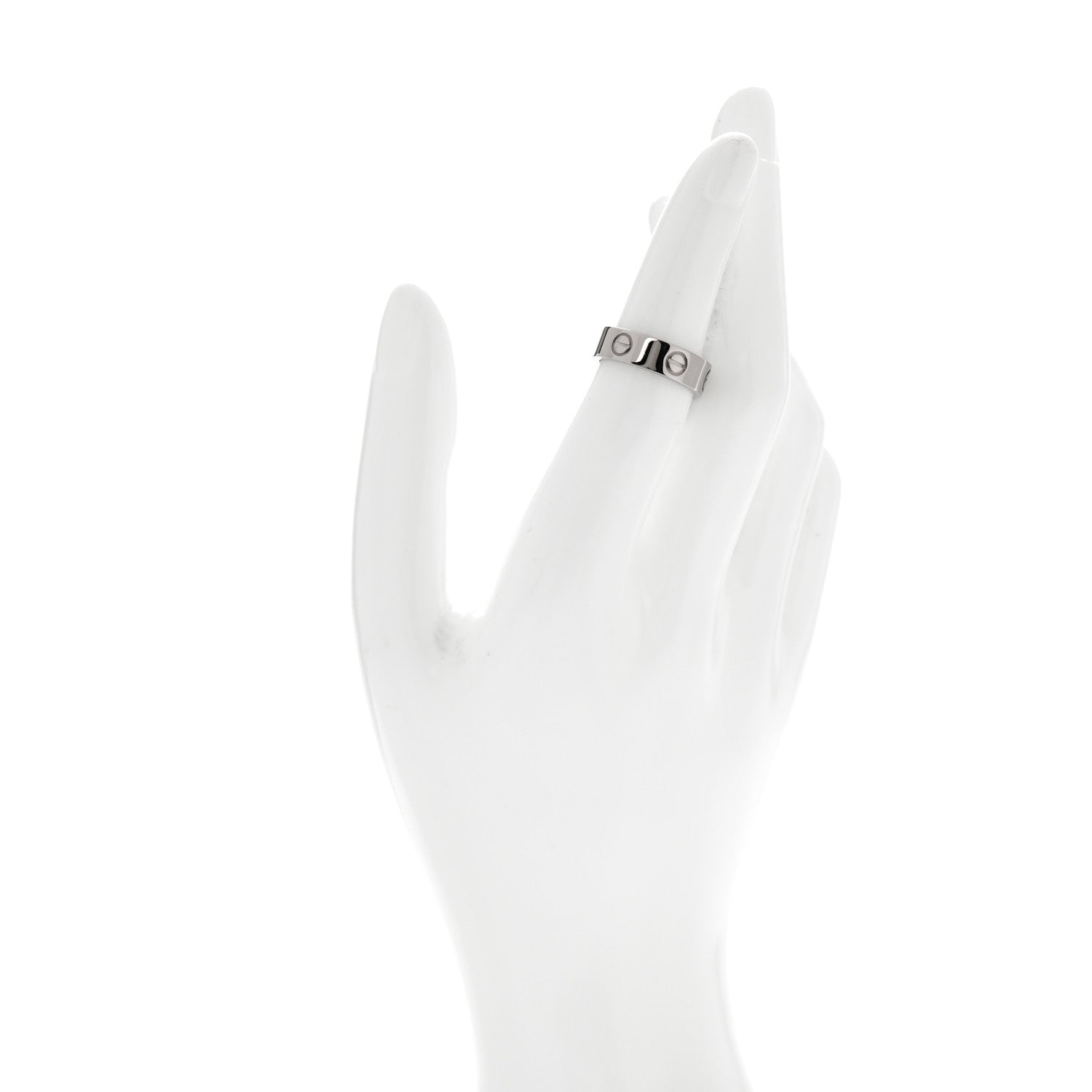 Cartier 18K White Gold 5.5mm LOVE Ring 51 5.75 2 of 4