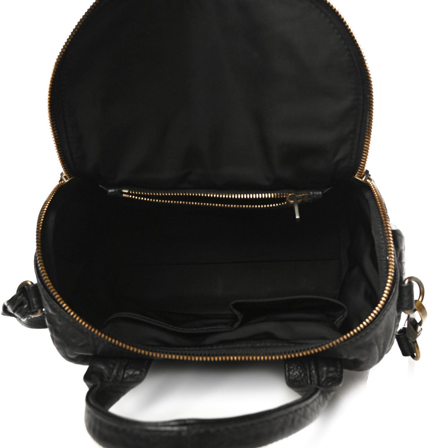 Pebbled Lambskin Rockie Black Pale Gold Hardware