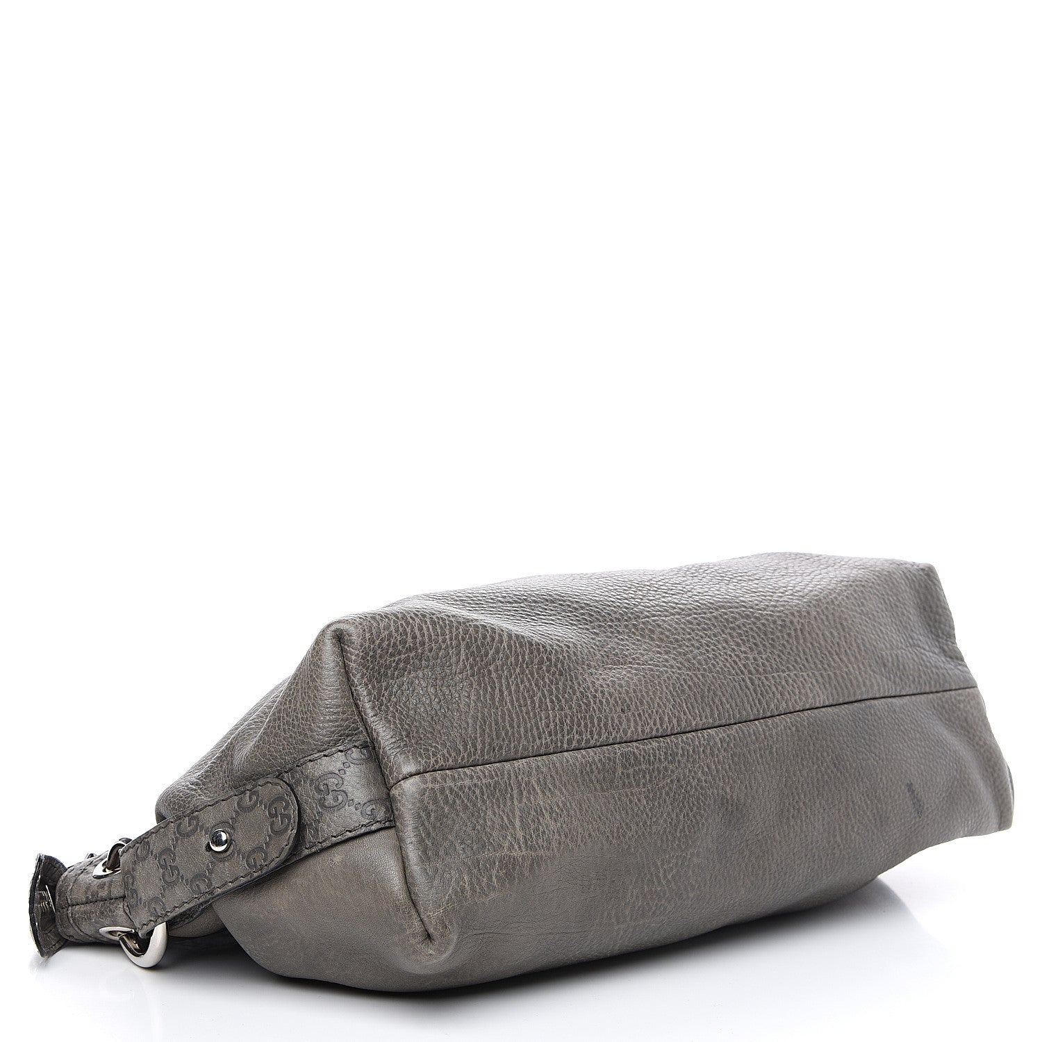 Gucci Calfskin Medium Bamboo Bar Shoulder Bag Grey 3 of 12