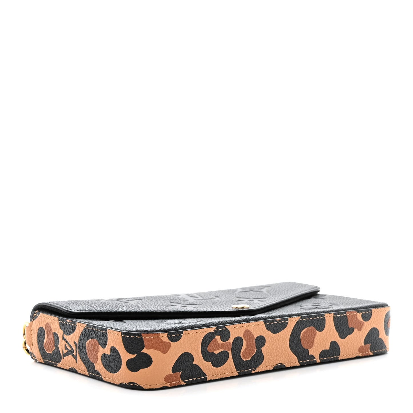 Monogram Animal Print Pochette Felicie Chain Wallet
