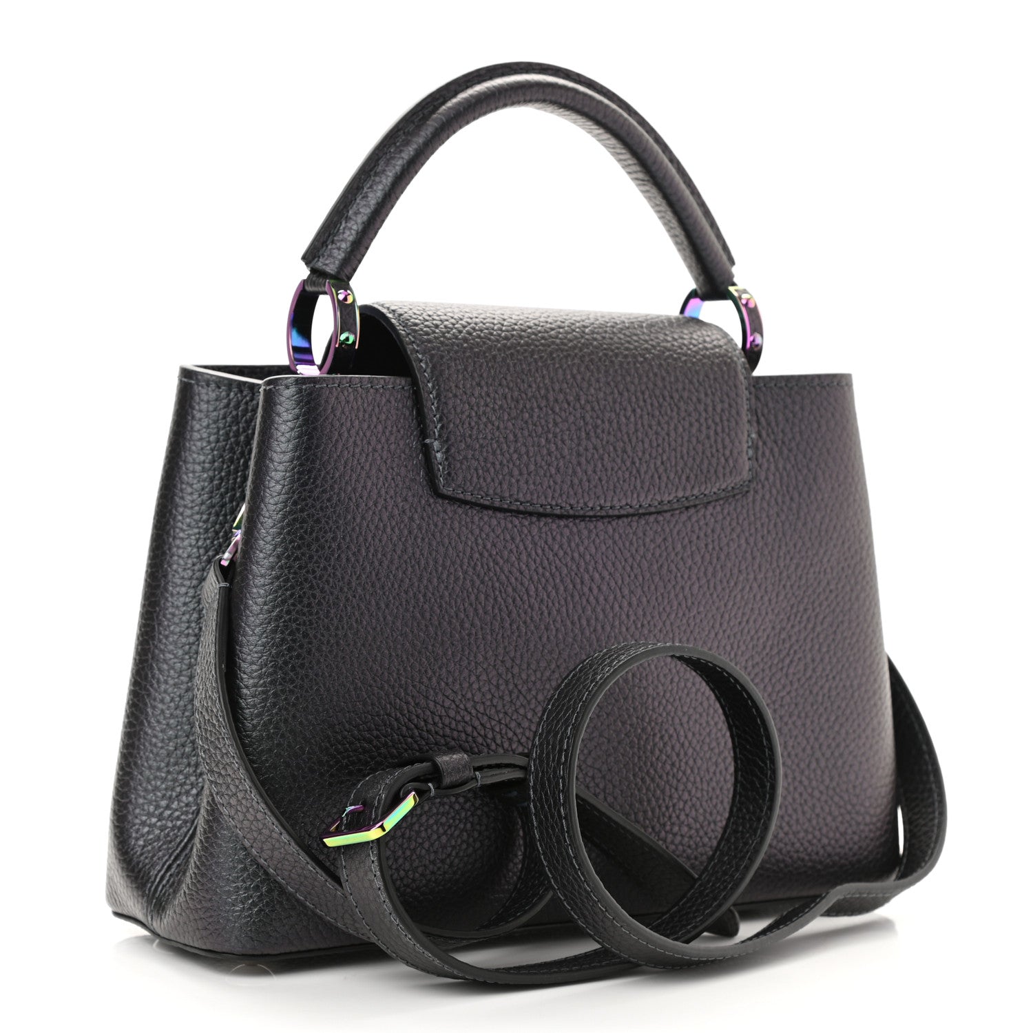 Louis Vuitton Taurillon Capucines BB Scarabeo Iridescent Black 3 of 9