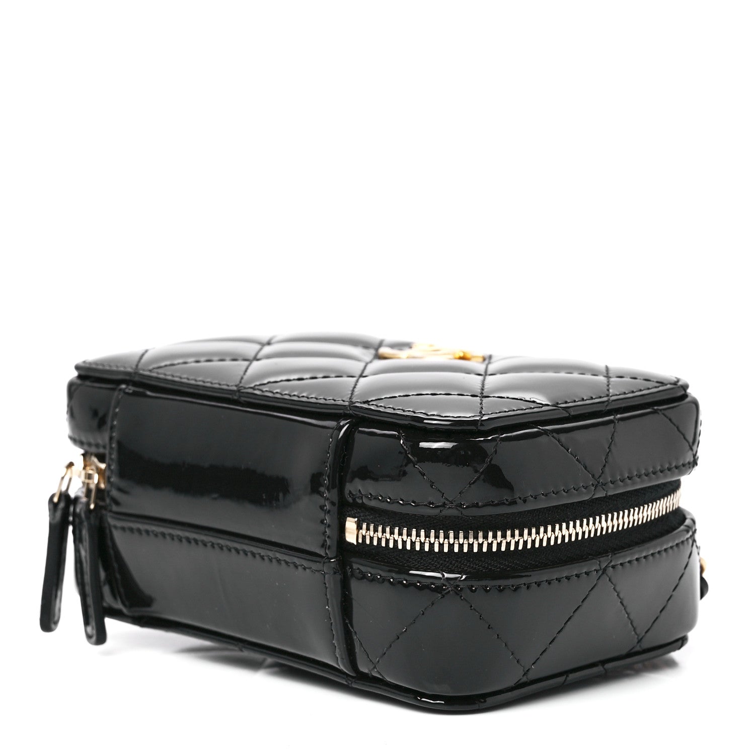 Chanel Patent Quilted Mini Pick Me Up Vanity Case Black 9 of 11