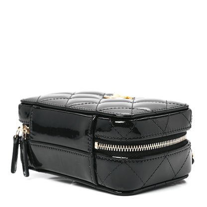 Chanel Patent Quilted Mini Pick Me Up Vanity Case Black 9 of 11