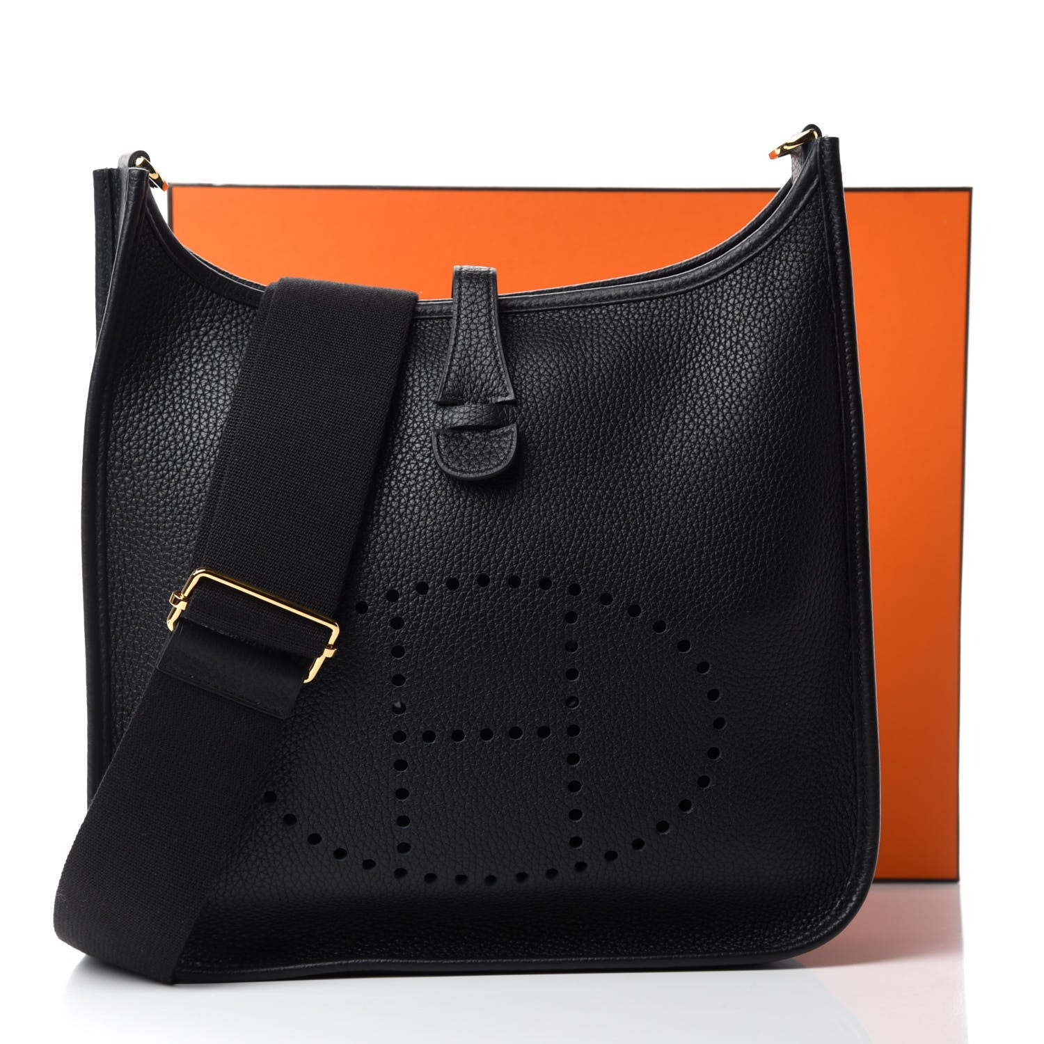 Hermes Taurillon Clemence Evelyne III PM Black 11 of 11