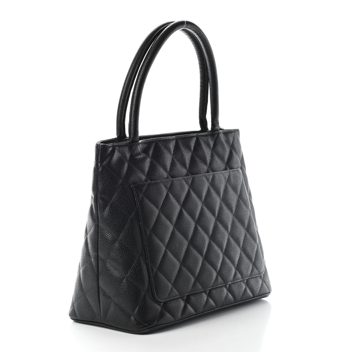 Caviar Quilted Medallion Tote Black