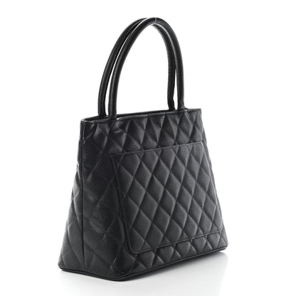 Chanel Caviar Quilted Medallion Tote Black 3 of 9