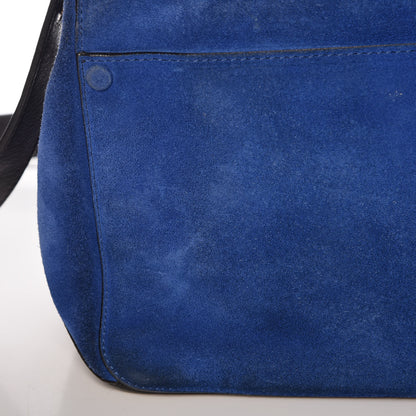 Proenza Schouler Suede Calfskin PS Courier Royal Blue Black 11 of 14