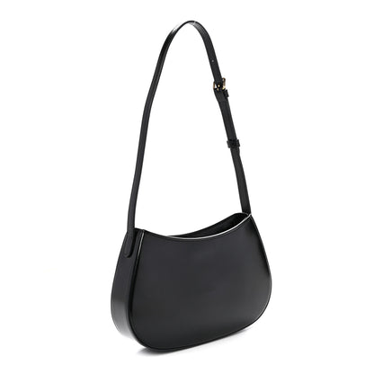 Celine Shiny Calfskin Medium Tilly Triomphe Shoulder Bag Black 3 of 10