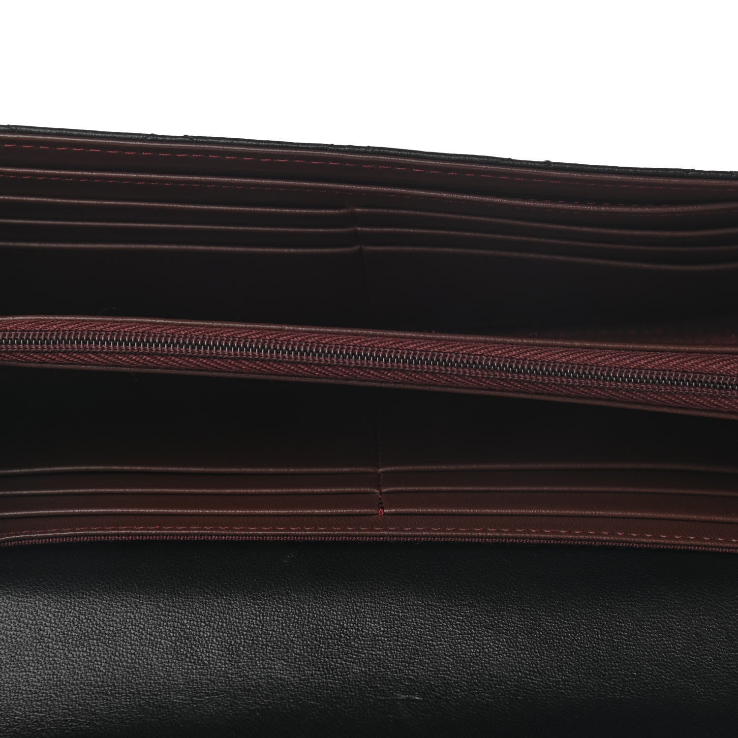 Chanel Lambskin Quilted Large Gusset Flap Wallet Black 5 of 10