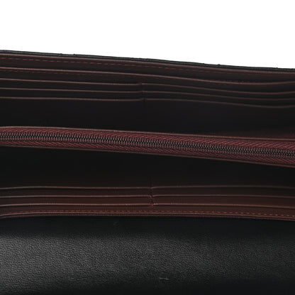Chanel Lambskin Quilted Large Gusset Flap Wallet Black 5 of 10