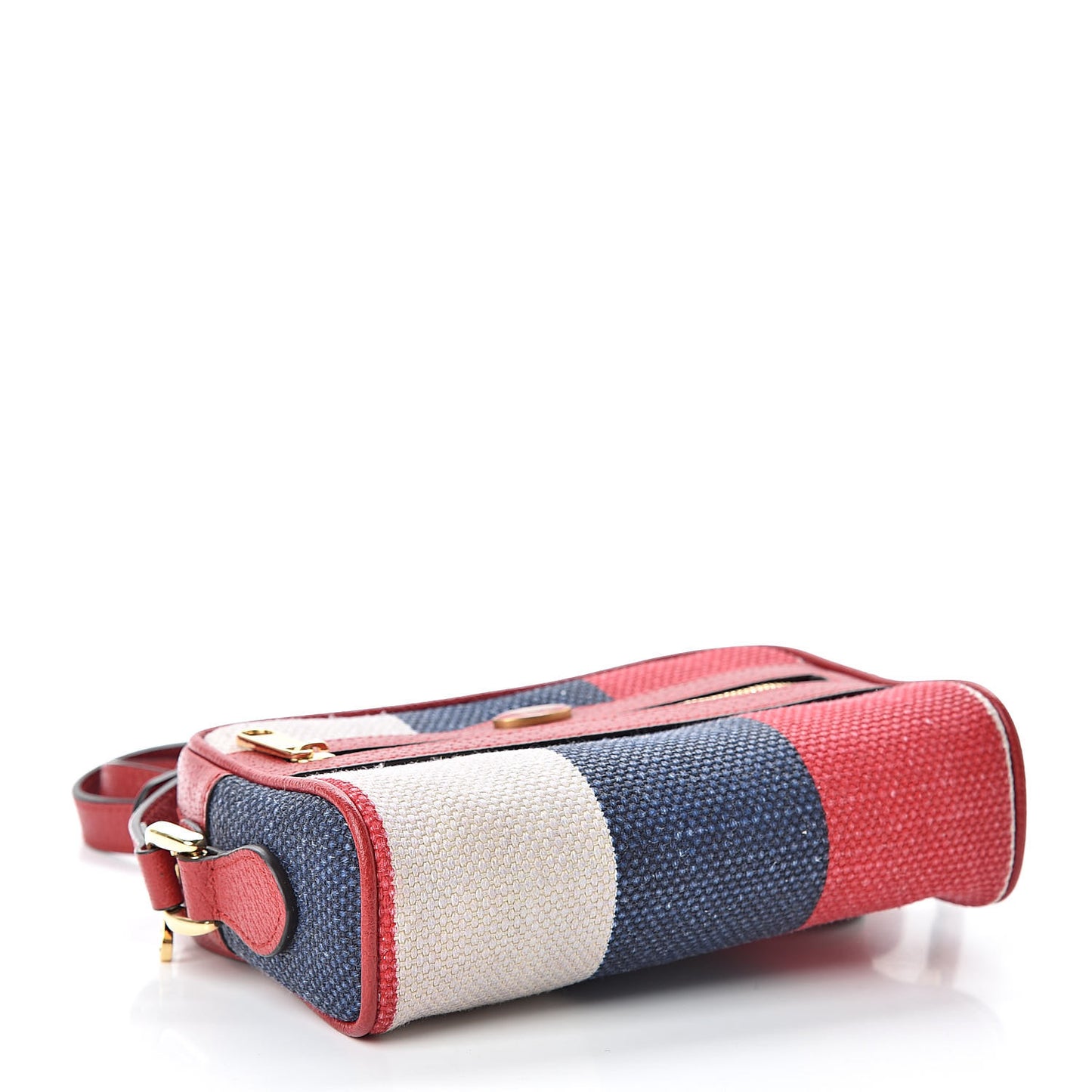 Canvas Sylvie Stripe Mini Ophidia Camera Bag Mystic White Hibiscus Red Maritime