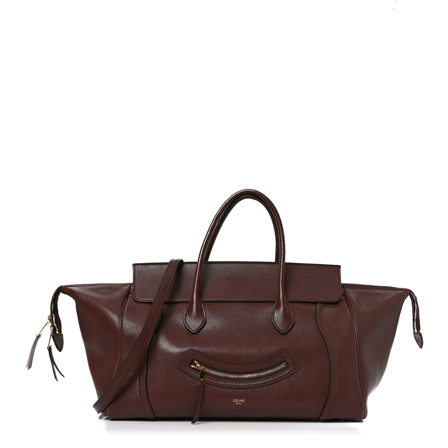 Supple Shiny Lambskin Medium Smiling New Luggage Brick
