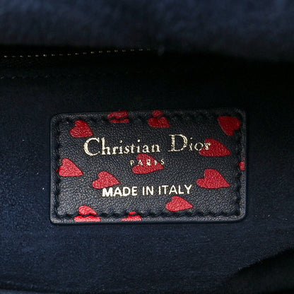 Christian Dior Calfskin I Love Paris Medium Lady Dior Navy Red 6 of 9