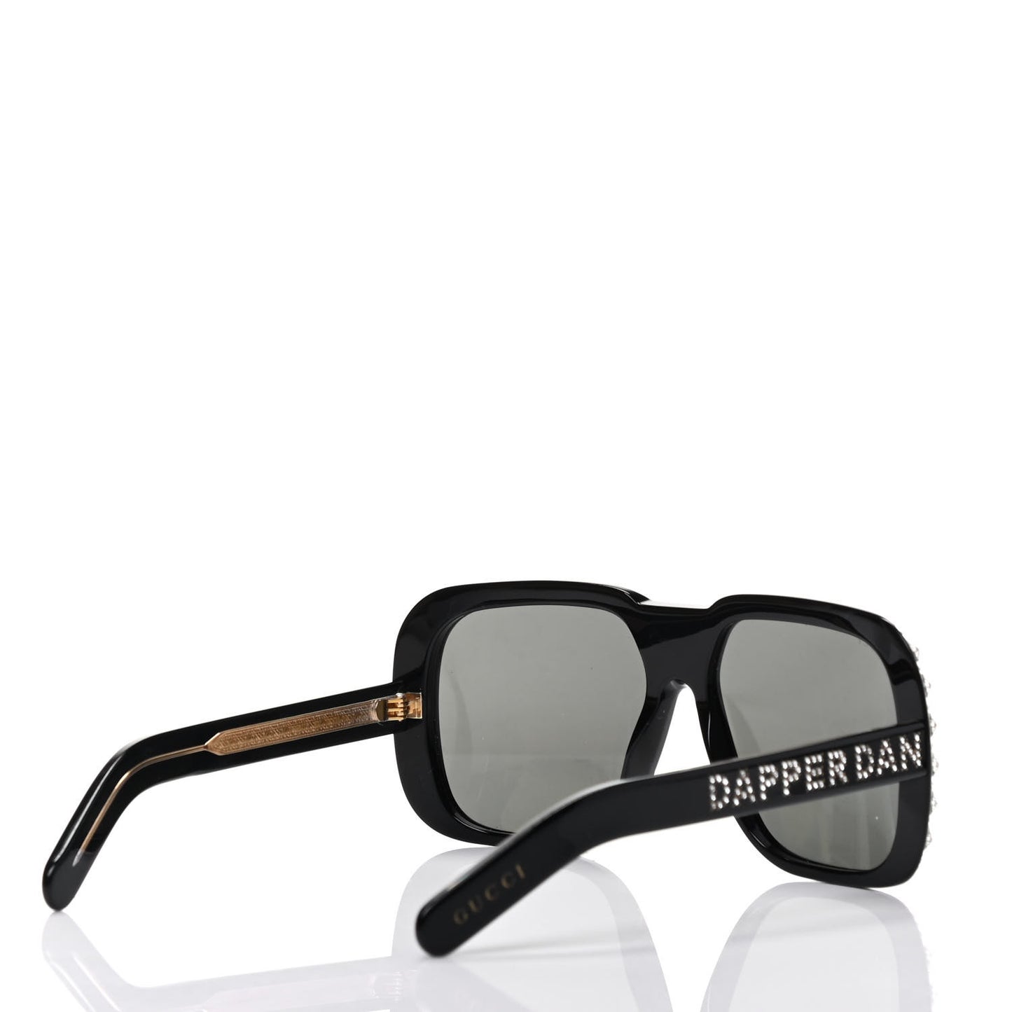 X DAPPER DAN Acetate Crystal Sunglasses GG0427S Black