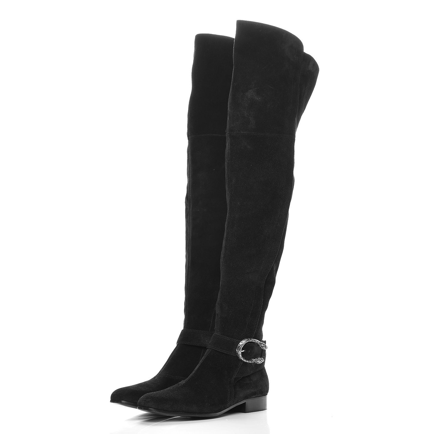 Suede Dionysus Over The Knee Boot 38 Black