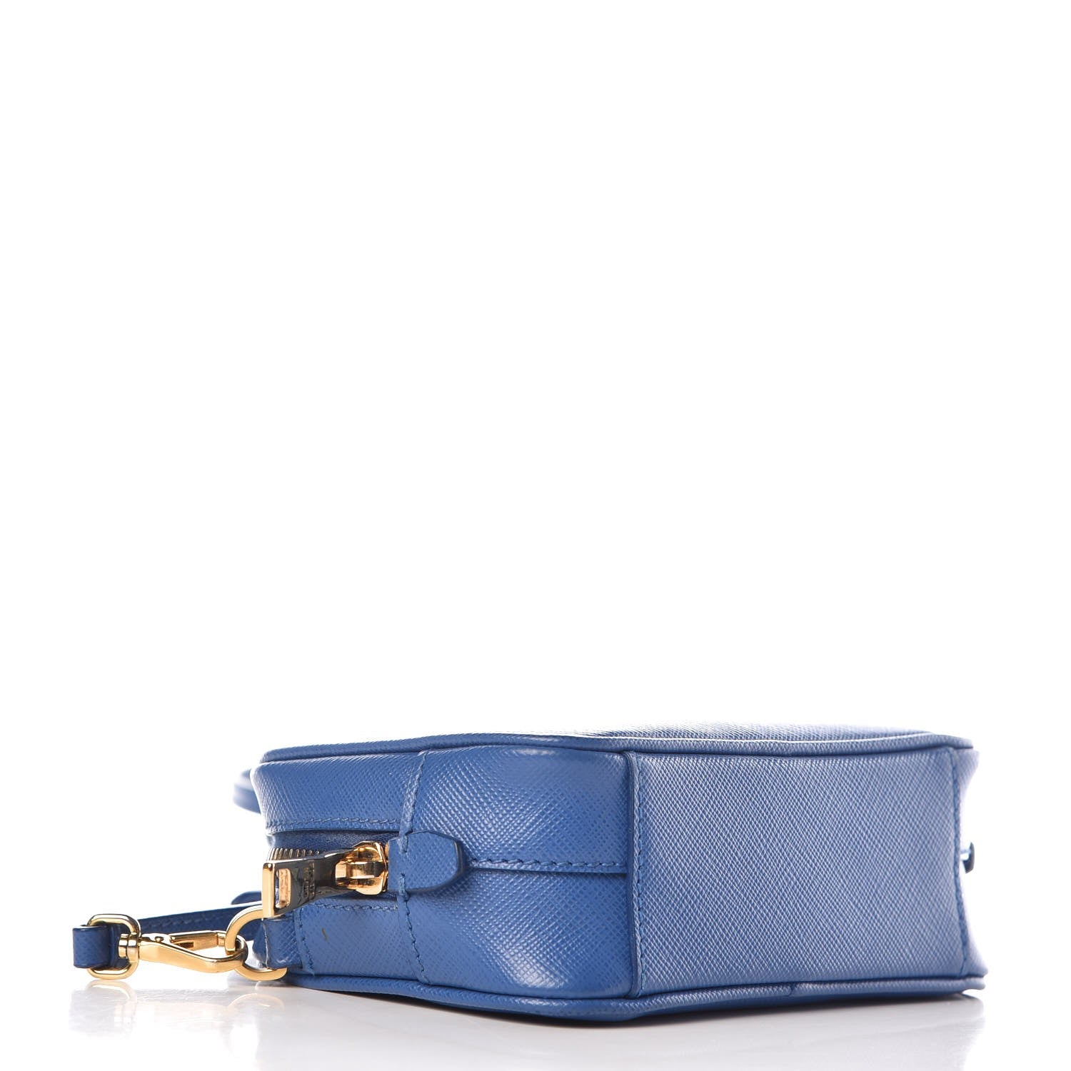 Prada Saffiano Mini Camera Crossbody Bag Azzurro 4 of 9