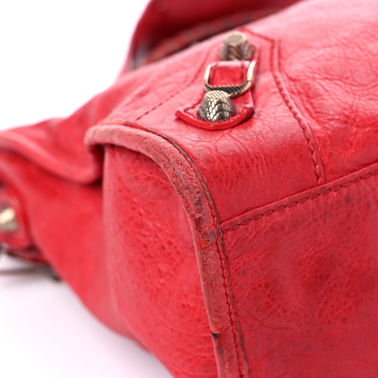 Agneau Giant 12 Rose Gold Hardware City Rouge Coquelicot