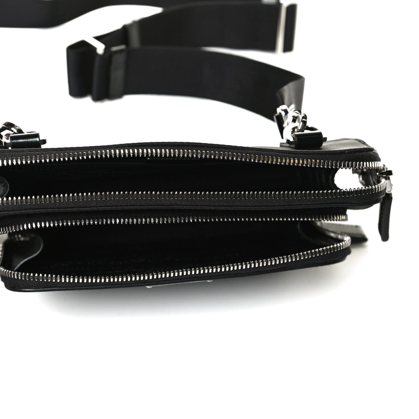 Re-Nylon Spazzolato Crossbody Shoulder Bag Black