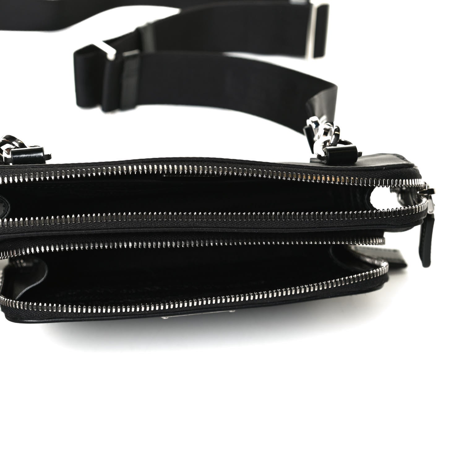 Prada Re-Nylon Spazzolato Crossbody Shoulder Bag Black 4 of 13