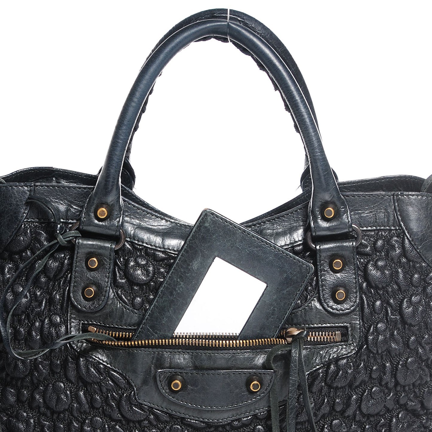 Smocked Agneau City Anthracite
