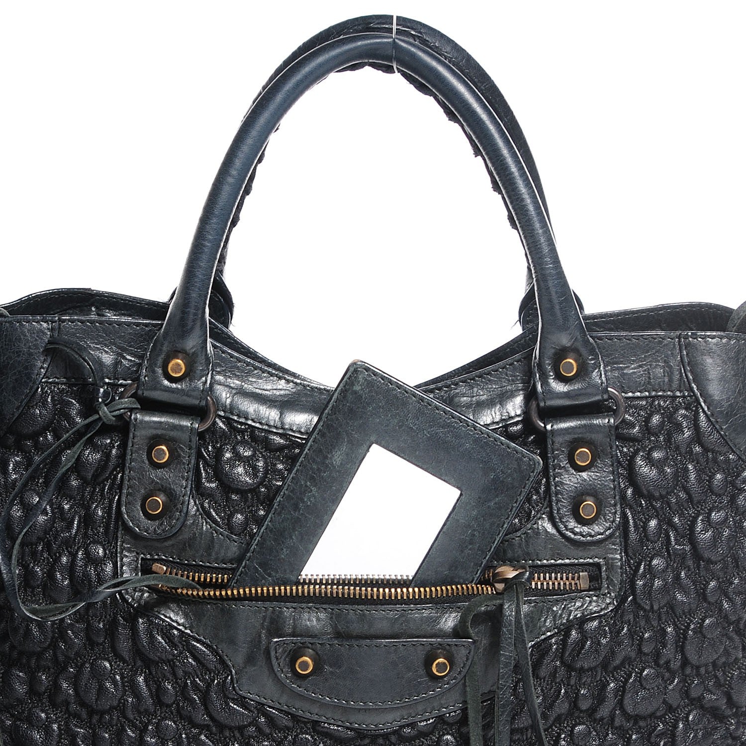 Balenciaga Smocked Agneau City Anthracite 9 of 13